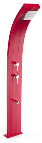Doccia Solare da Giardino 40L Miscelatore Nebulizzatore e Lavapiedi Arkema Dada Cherry