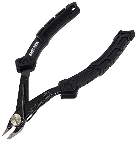 Reversed jaw Cutters, Super fine Jaws (Offset Neck, backwardized Jaws). Made in Japan. ENGINEER NZ-13G | Made in Japan, Super-Fine Cutting Blades, Anti-Static, For PCB, SMD & Precision Electronics, Professional Grade Nippers