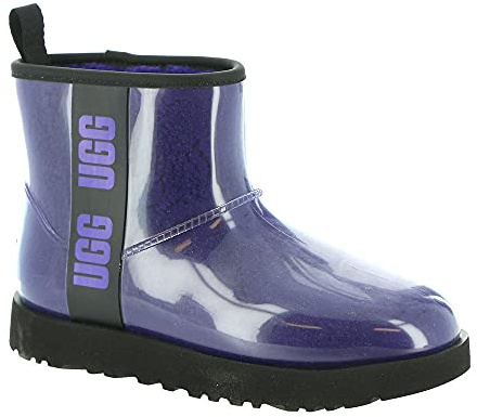 UGG - Stivaletti UGG Classic Clear Mini, da donna, alla caviglia, Viola Notte/Nero, 38 EU