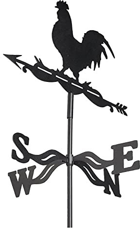 ZGJYSP Girouette Garden Stake Girouette avec Cock Ornement Direction Anémometre pour l'ornement de Jardin Patio Décoration Facile Utilisez-Coq