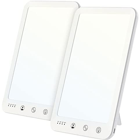 2 lampes de luminothérapie avec LED CCT 10 000 lux [Lunartec]