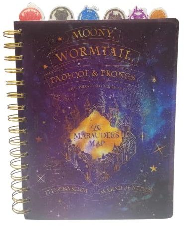 Innovative Designs Harry Potter Marauder’s Map Writing Notebook & Tab Journal for Kids, Teens or Adults