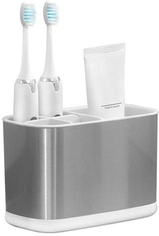 Colist Porte-Brosse à Dents en Acier Inoxydable, Organisateur de Porte-Brosse à Dents électrique de Salle de Bain, Porte-Brosse à Dents Nettoyage Facile détachable Fond antidérapant(Petit)
