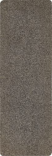 andiamo Fußmatte Amadis Türmatte Sauberlaufmatte für Innen und überdachten Außenbereich waschbar aus Baumwolle mit rutschhemmender Unterseite 50 x 150 cm braun