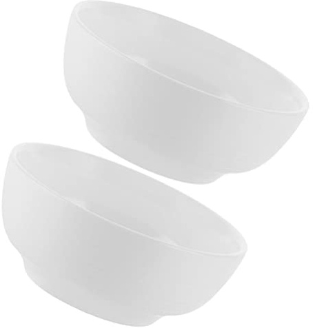 Kichvoe 2piezas Cuencos De Cerámica Blancos Grandes para Ensalada y Sopa Cuencos Resistentes Al Calor para Postre y Uso Diario
