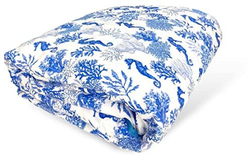 Tex family COPRILETTO Trapuntato Fiocco © CAVALLUCCI Marini Blu Made in Italy - Singolo 1 Piazza