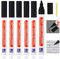 DONQL 6 PCS Stylo Joint Carrelage Noir, Rénovateur de Coulis Noir, Marqueur pour Joints de Carrelage de Salle de Bain, Réparation de Rénovation Stylo pour Carrelage Sol Salle de Bain Cuisine Balcon