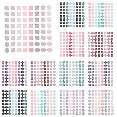 klebepunkte,6mm Kleine Dot Aufkleber 3200 Stück Selbstklebende Runde Sticker Klebepunkte Runde Punktaufkleber Selbstklebende Ettiketten Markierungspunkte Aufkleber Bunte Punkte Für Büro, Familie