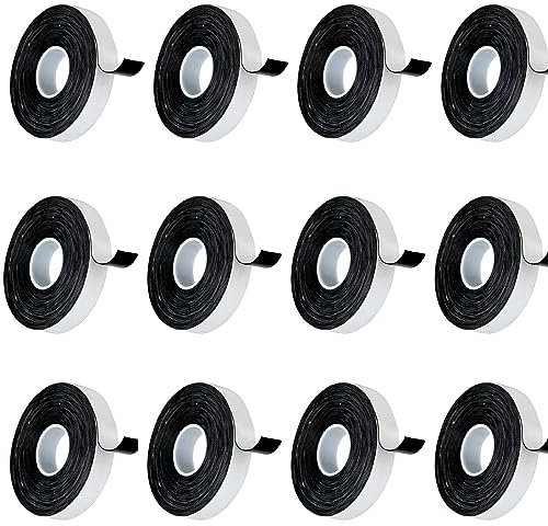 Bricoloco Cinta Aislante vulcanizable autosoldable eléctrica y fontanería Rollo de 9,20 m x 19 mm Auto - Vulcanizable de EPR, Negro. (12)