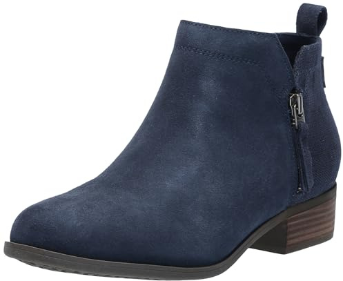 TOMS Femme Dahlia Bottine, Toile Heritage en Daim Bleu Marine, 41 EU