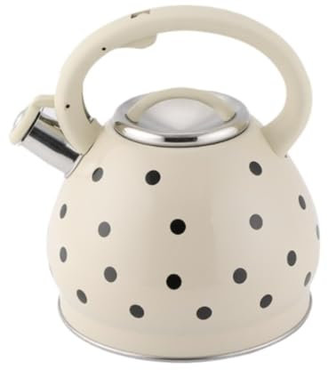 Hervidor de Estufa Tetera con Silbato Tetera Vintage con diseño de llama, tetera de cerámica, tetera de fuego, cafetera Retro, tetera de agua Hervidor Silbante Tetera de té Silbante