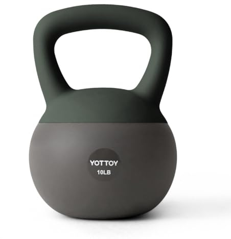 YOTTOY Weiche Kugelhantel, Set für Krafttraining, Kugelhanteln und Heimtraining, weiche Seiten, gepolsterter Boden, breiter Griff, ideal für Männer, Frauen und Anfänger