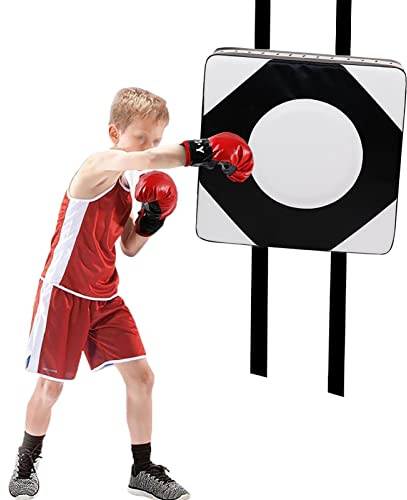 LVYUDS Boxsack für Erwachsene Kinder Heimgebrauch Hängend Wand Ziel Einstellbare Höhe, Punchingball Sanda Boxen Fuß Ziel Schneller Rückprall Innen Büro(Weiß,40cm)