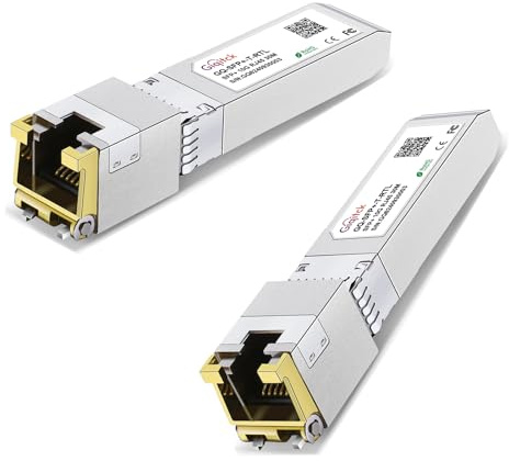 GIQITCK 2Pack Neuester 10GBASE-T SFP+ RJ45 Transceiver, 10G Kupfer SFP+ auf RJ45 Modul mit Realtek Chip für Cisco SFP-10G-T-S, Ubiquiti UF-RJ45-10G, Netgear, D-Link, Supermicro, Linksys, bis 30m