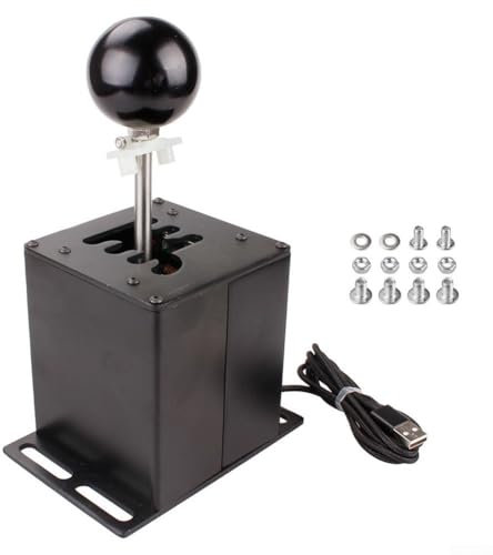 HEBEOT Racing USB Simulator Shifter H Gear Shifter Steering Wheel Sequential H Gear Shifter For Logitech G29 G27 Racing Game for GT For THRUSTMASTER T300 T500(6 speed+R-HB039)