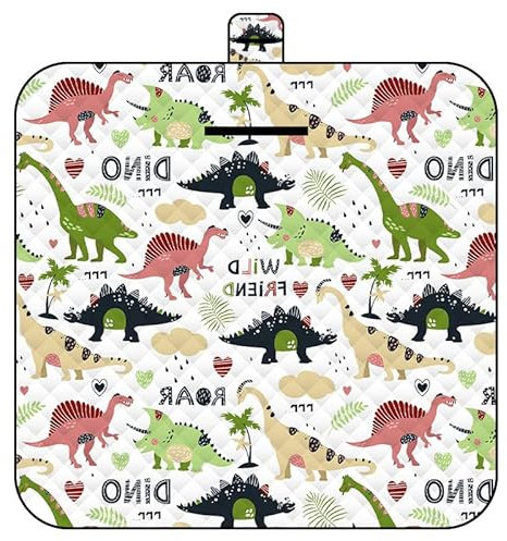 Lrocotanc Tappetino da picnic 2 mx2m (dinosauro) - Coperta da Picnic - Picnic Blanket Impermeabile e Pieghevole | Coperta Picnic Lavabile per Spiaggia, Campeggio, Giardino, Parco