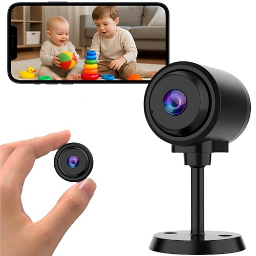 KinZon Telecamera spia nascosta WiFi 1080P HD 64G archiviazione cloud e scheda SD – visione notturna e rilevamento del movimento – sorveglianza wireless per casa, auto, bambino e animali