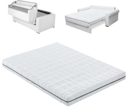 EROSS CONFORT | Matratze für Schlafsofa 160x200 italienisches System. Höhe 12 cm. Antibakterielle Behandlung. Abnehmbarer und waschbarer Bezug.