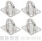 Mfqire 4 Piezas Anclaje Pared Acero Inoxidable 304 40x35mm,Gancho Techo Resistente Tipo U para Hamaca,Toldo,Columpio,Silla Colgante,Incluye Tornillos para Montaje Interior o Exterior,Cuadrado M6
