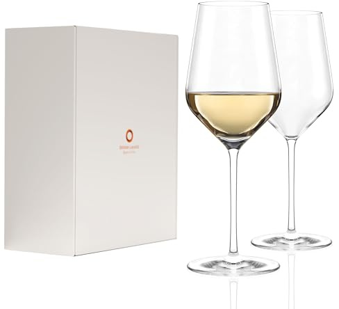 Stölzle Lausitz Starlight Weißweinkelche Weißweingläser 410 ml, 2er-Set | Elegante Weißweingläser für Weißwein und maximale Geschmacksentfaltung, aus Kristallglas, stoßfest & spülmaschinengeeignet
