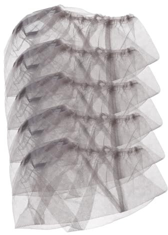ifundom Lot de 5 Moustiquaires Tête en Filet Gris, Filet Anti-Insectes Léger et Respirant, Moustiquaire Portable pour Pêche, Randonnée et Camping en Extérieur