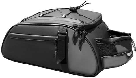 Sac de selle arrière de vélo – Sac de coffre de 8 L pour le cyclisme | Sacs de selle pour vélos | Pochette de rangement portable spacieuse avec grande capacité pour les trajets en voyage et les