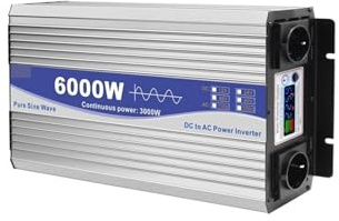 Inversor Convertidor De Potencia De Onda Sinusoidal Pura 6000 W 8000 W Y 12000 W Inversor 12 V 24 V Y 48 V A CA De 220 V Y 230 V Transformador Voltaje Solar(EU-6000W-220V-24V)