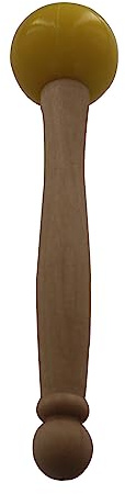 Martello per campana tibetana in cristallo spesso percussore bastone in gomma con manico in legno per suonare canto bastone a percussione portatile