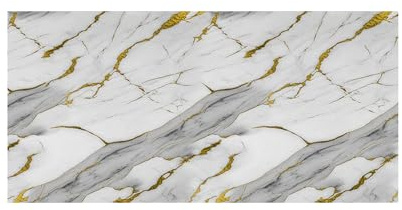 IZODEKOR Wandpaneele Badezimmer Wasserfest 122x260 cm – PVC Wandpaneele Marmoroptik als Duschrückwand Kunststoff & Wandverkleidung Bad, auch für Küche & Innenbereich | Golden Harmony