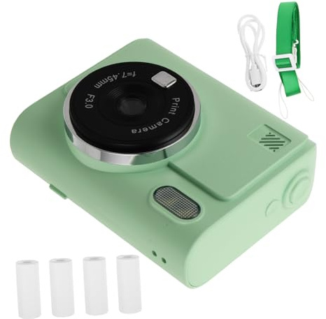 Toddmomy Mini Fotocamera Istantanea per Portatile e Leggera con Stampa Termica Colori per Scuola e Viaggi Include Carta Fotografica