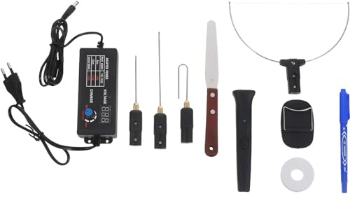 PLAFOPE Taglierina Elettrica per Gommapiuma a Filo Caldo 0-27w Penna Artistica da Taglio di Precisione per Polistirolo, Utensile Termico per Modellismo e Lavori Artigianali, Set 10 Pezzi