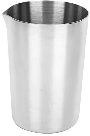 Mug da Cocktail in Acciaio Inossidabile 304, Coppa per Mescolare Vino con Design a Beccuccio Creativo, Tecnologia a Ioni Dorati sotto Vuoto, Capacità 500ML per Whisky e, St (Silver)
