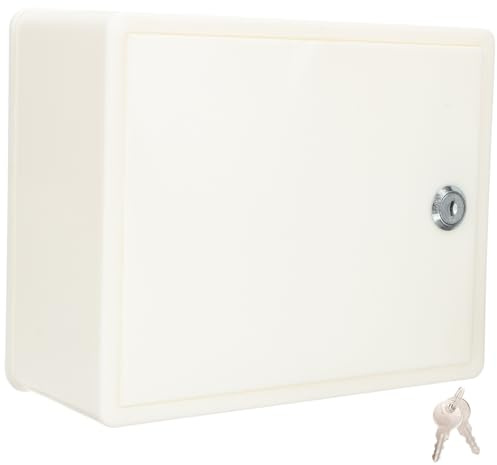 NAMOARLY Lockable Wall Mount Mailbox with Lock Large Plastic Milk Storage Box for Home Outdoor Use Secure Mail Collection Box with Key and Ventilation Holes Random Style