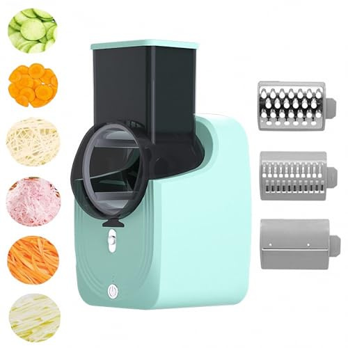 Cortador eléctrico de verduras – Cortador de cocina recargable por USB con tres cuchillas