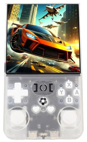 EIMSOAH Consola de Juegos Portátil Retro, Pantalla IPS de 4 Pulgadas 720x720, Más de 60 Emuladores, Joysticks 3D Duales, para Juegos GB FC MD MAME (128G)