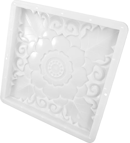 Homoyoyo Moule à Pavés en Plastique 40x40x3 Cm pour Jardin, Moule à Béton pour Allées et Dalles Décoratives, Créateur de Chemins Diy, Outil de Maçonnerie pour Aménagement Paysager