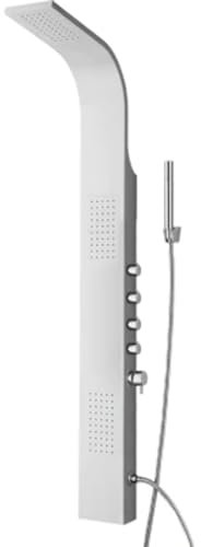 COLONNA DOCCIA PARETE ATTREZZATA MULTIFUNZIONE IDROMASSAGGIO FORMENTERA Bianco