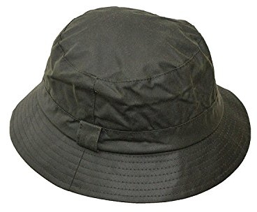 WALKER AND HAWKES Unisex Fischerhut gewachst - Olivgrün - Größe S (57cm)