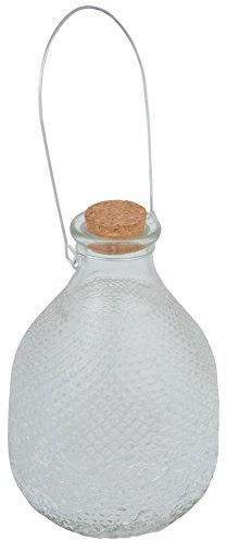 Esschert Design Vintage Wespenfalle mit Glas, 15 x 15 x 22 cm, Größe L, mit Drahtgriff