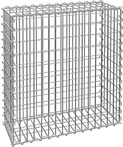 TecTake Muro de contención de piedra - Gavión | Dimensiones de luz de malla 5 x 10 cm | varias tamaños (100x30x80 cm | No. 402781)