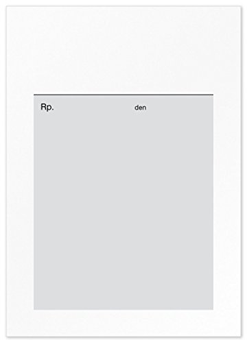 200 Privatrezepte für Ärzte und Heilpraktiker, grau, DIN A6, Art. 51121 | blanko Einzel-Blätter zum Bedrucken ohne störende Leimkante, hochwertiges Papier, fälschungserschwert mit grauem Hintergrund