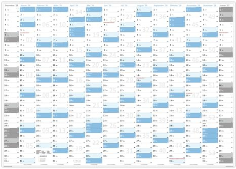 Gefaltet XXL Wandkalender Wandplaner 2026 (blau2) - DIN A0 Format mit 14 Monaten Feiertage aller Bundesländer