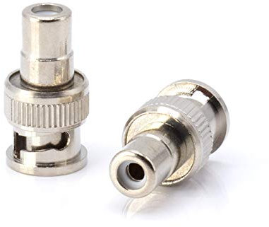 THE CIMPLE CO BNC to RCA Adapter, 4 Pack, Metallic Silver, Fully Compatible with 75Ohm Applications, Ideal for CCTV Coaxial Cable Installations