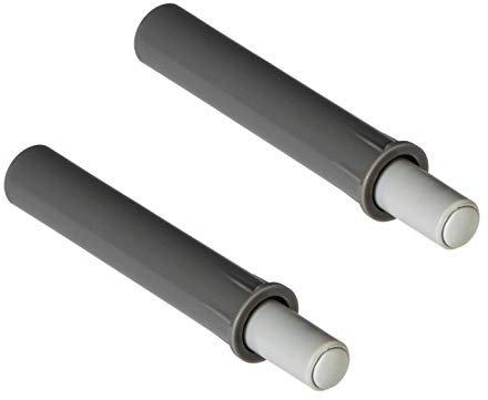 Gedotec Türschnäpper Topf-Scharnier Druckschnapper Push-to-Open Türöffner grau - Kurz-Version mit Puffer | Öffnungsunterstützung für Schranktüren & Schubladen | 2 Stück - Schnäpper zum Einbohren