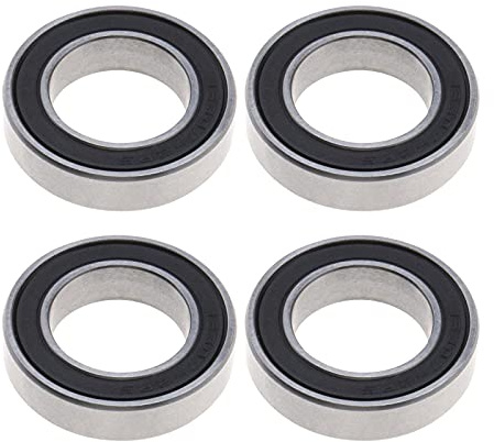 EMSea 4 Stück 18x30x7mm Fahrrad Radnabe Lager Stahllager Tief Rillen Kugellager MR18307-2RS 18307-LBLU für MTB/Road/BMX Fahrrad