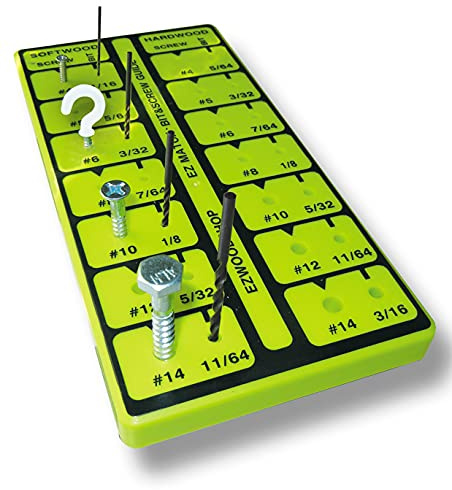 EZ Match Bit and Screw Size Gauge/Checker | Find The Right Size Drill Bit for a Wood Screw – Without Knowing The Size of Either | No Chart Needed