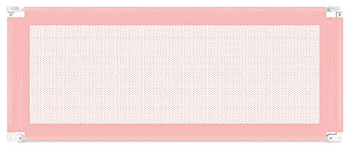 XYEJL Kinderbettgitter Bettgitter Schutzgitter Für Kleinkinder Mit Abschließbarer Sicherheitsschnalle 8 Gänge Einstellbar Auf Ihre Matratze Für Reise Und Heimgebrauch,Pink-200cm