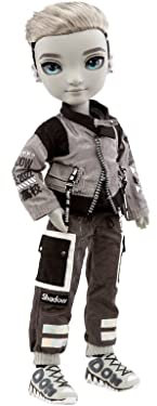 GLITTER BABIES Shadow High Serie - ASH Silverstone - Modepuppe in Grautönen mit schönen schwarzen Haaren, Zwei Designer-Outfits und Accessoires - Zum Sammeln - Für Kinder ab 6 Jahren