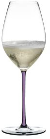 Riedel Flûte à champagne Fatto A Mano, verre à vin mousseux, verre en cristal, violet opalin