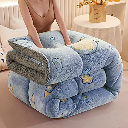 MHUQIA ÉDredon Chaud en Laine pour L'Automne Et l'hiver 110x150cm 1kg, éPaissir Consolateur Couverture d'hiver en Cachemire d'agneau éPaissi Chaude Et LéGèRe, Couette d'hiver en Cachemire